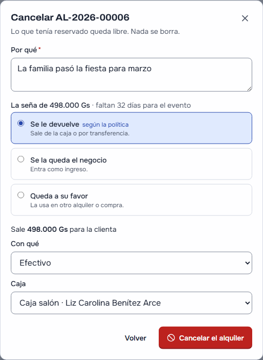 Cancelar los quince años de la demo: el motivo, la seña de 498.000 con los días que faltan para el evento, «Se le devuelve» elegido según la política, y cómo sale la plata
